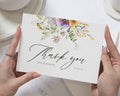 Personalised Wedding Thank You Cards, Floral Wedding Thank You Cards, Folded Wedding Thank You Cards, Thank You Card for Wedding