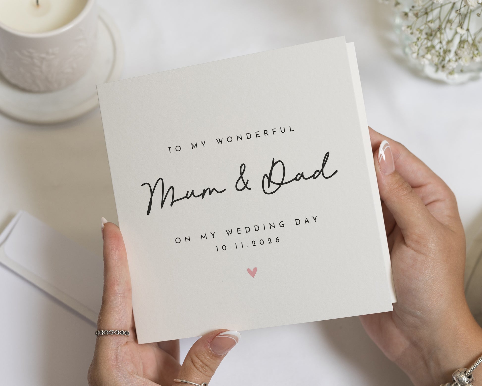 Wedding Card for Mum and Dad, To My Mum and Dad Wedding Day Card, Personalised Wedding Card, Card for Parents of the Bride or Groom