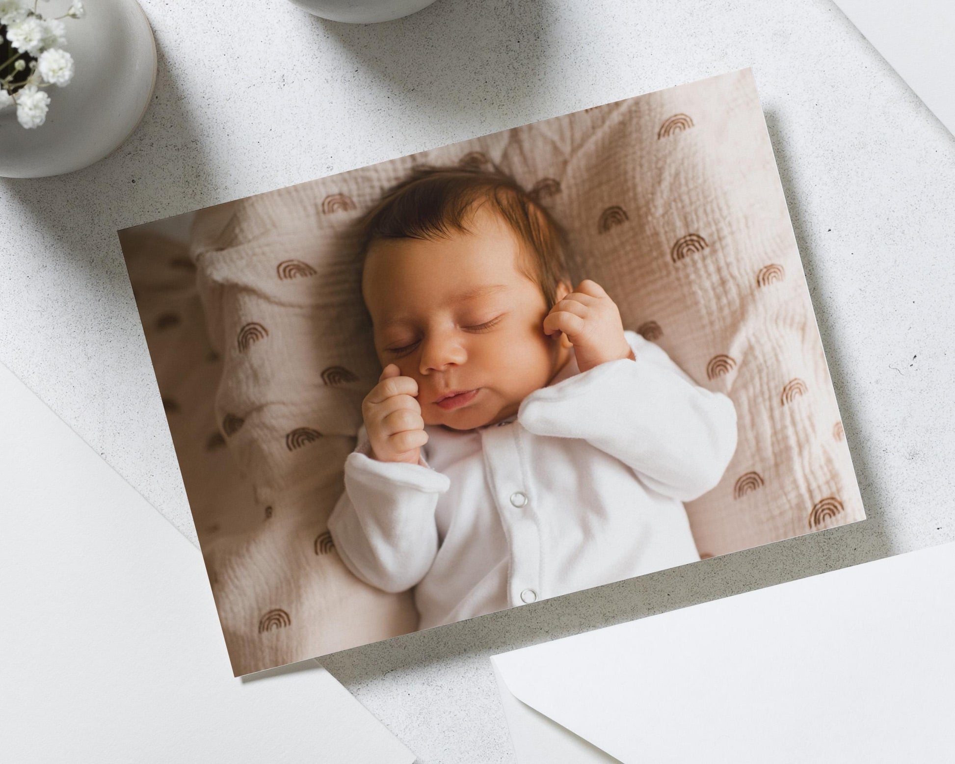 Baby Boy Photo Thank You Cards, Cute New Baby Girl Cards Thank You, Personalised Thank You Cards New Baby Girl, Baby Postcard Thankyou Card