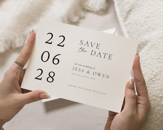 Personalised Save the Date Card, Wedding Save the Date Card, Simple Save the Date, Minimal Save the Date, Custom Save the Date Card