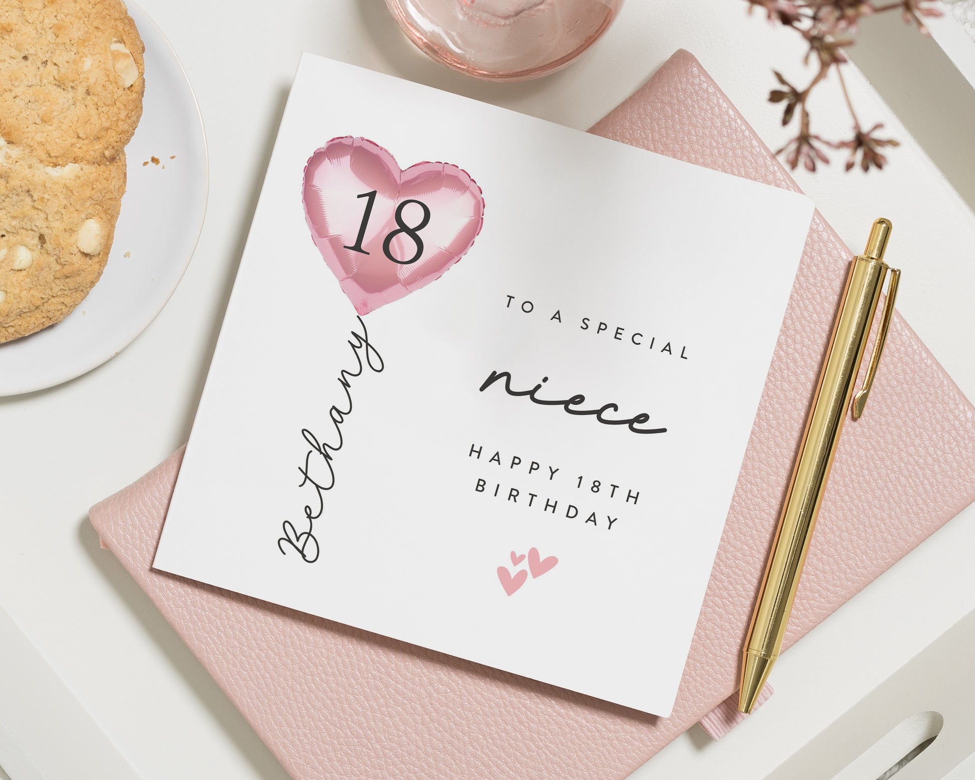 18th Birthday Card for Niece, Special Niece Birthday Card, Personalised 18th Birthday Card for Her, Cute Birthday Card for Girl
