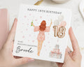 18th Birthday Card for Daughter, Personalised Birthday Card, Birthday Card for Her, Champagne Birthday Card, Cute 18th Birthday Card