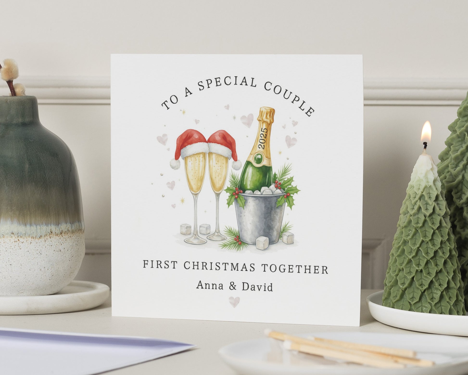 First Christmas Together Card, Christmas Card for Couple, Personalised Christmas Card, Special Couple Christmas Card