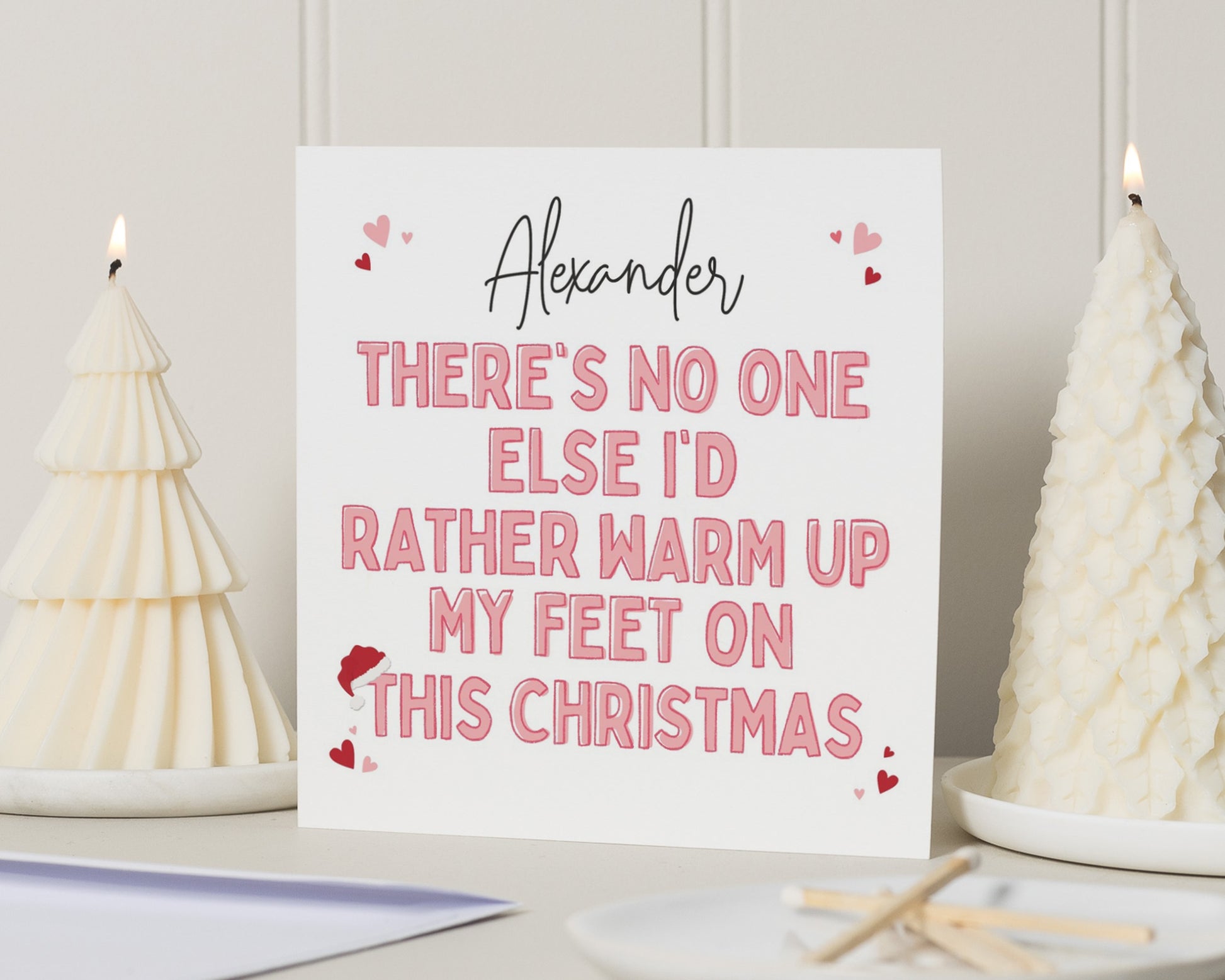 Christmas Card for Him, Personalised Christmas Card, Romantic Christmas Card, Christmas Card for Boyfriend, Cute Christmas Card