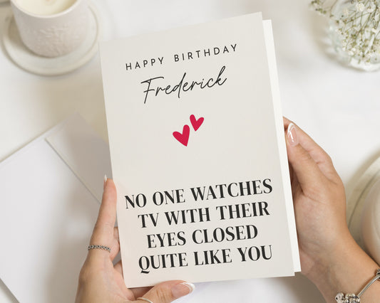 Personalised Romantic Birthday Card, Birthday Card for Boyfriend, Birthday Card for Girlfriend, Love Birthday Card, Custom Name Card
