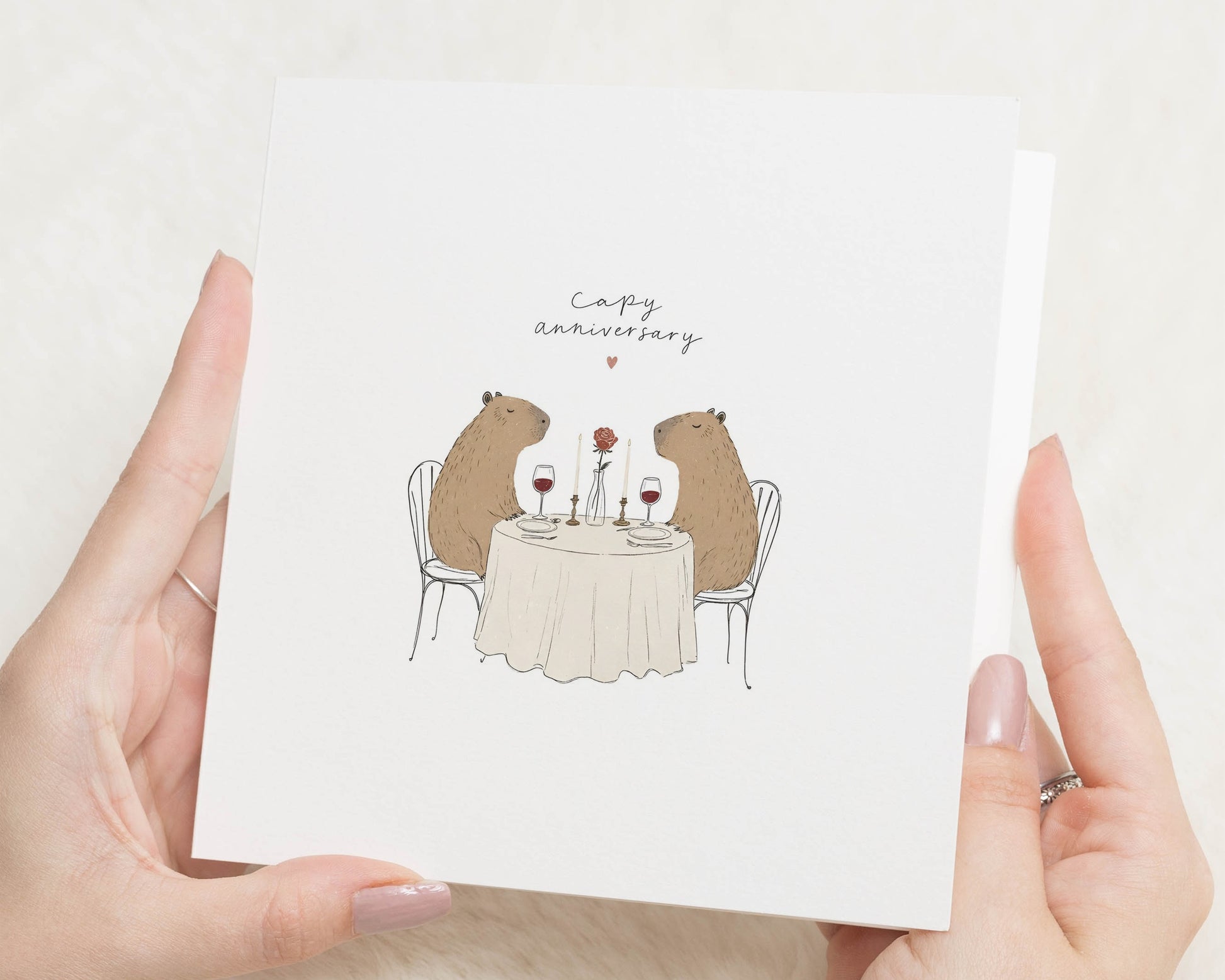 Anniversary Card, Funny Anniversary Card, Cute Capybara Card, Anniversary Card for Husband, Wife, Partner, Boyfriend, Girlfriend