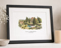 Personalised Venue Print, Location Illustration, Wedding Venue Wall Art, Wedding Gift, New Home Gift, Landscape Watercolour Art