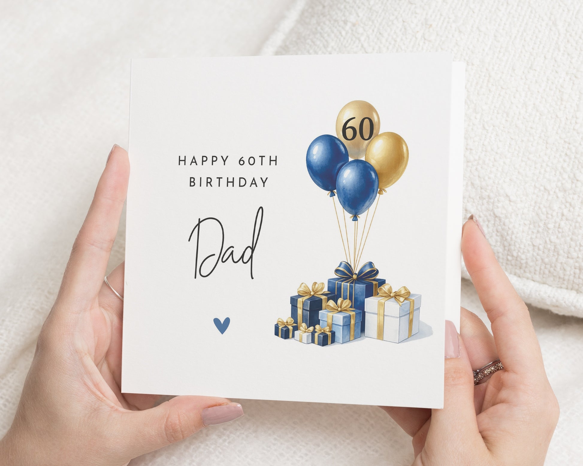 60th Birthday Card for Dad, Dad Birthday Card, 60th Birthday Card for Him, Personalised Dad Card, Milestone Birthday Card, Gift Balloons