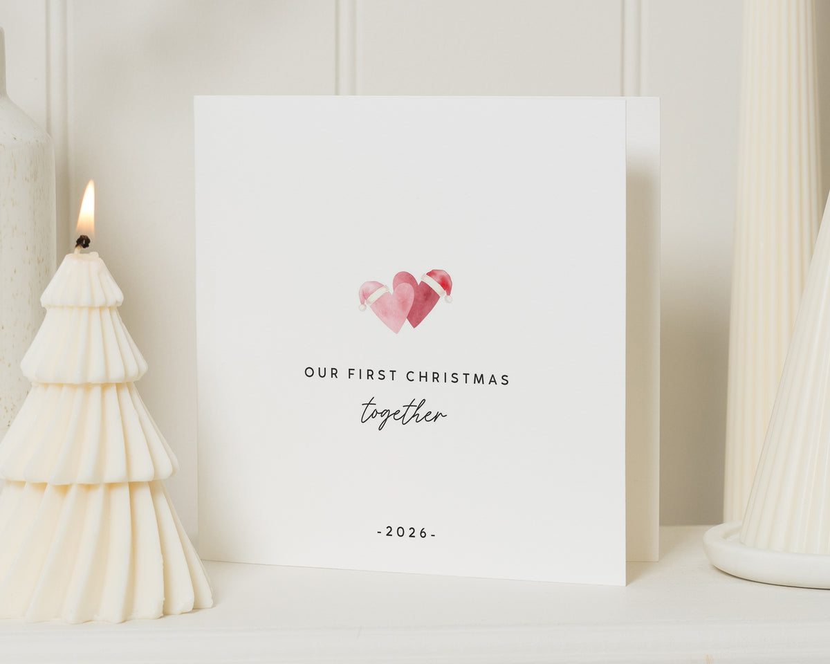 First Christmas Card, 1st Christmas Card for Couple, Our First Christmas Together Card, Personalised Christmas Card, Couple Christmas Card