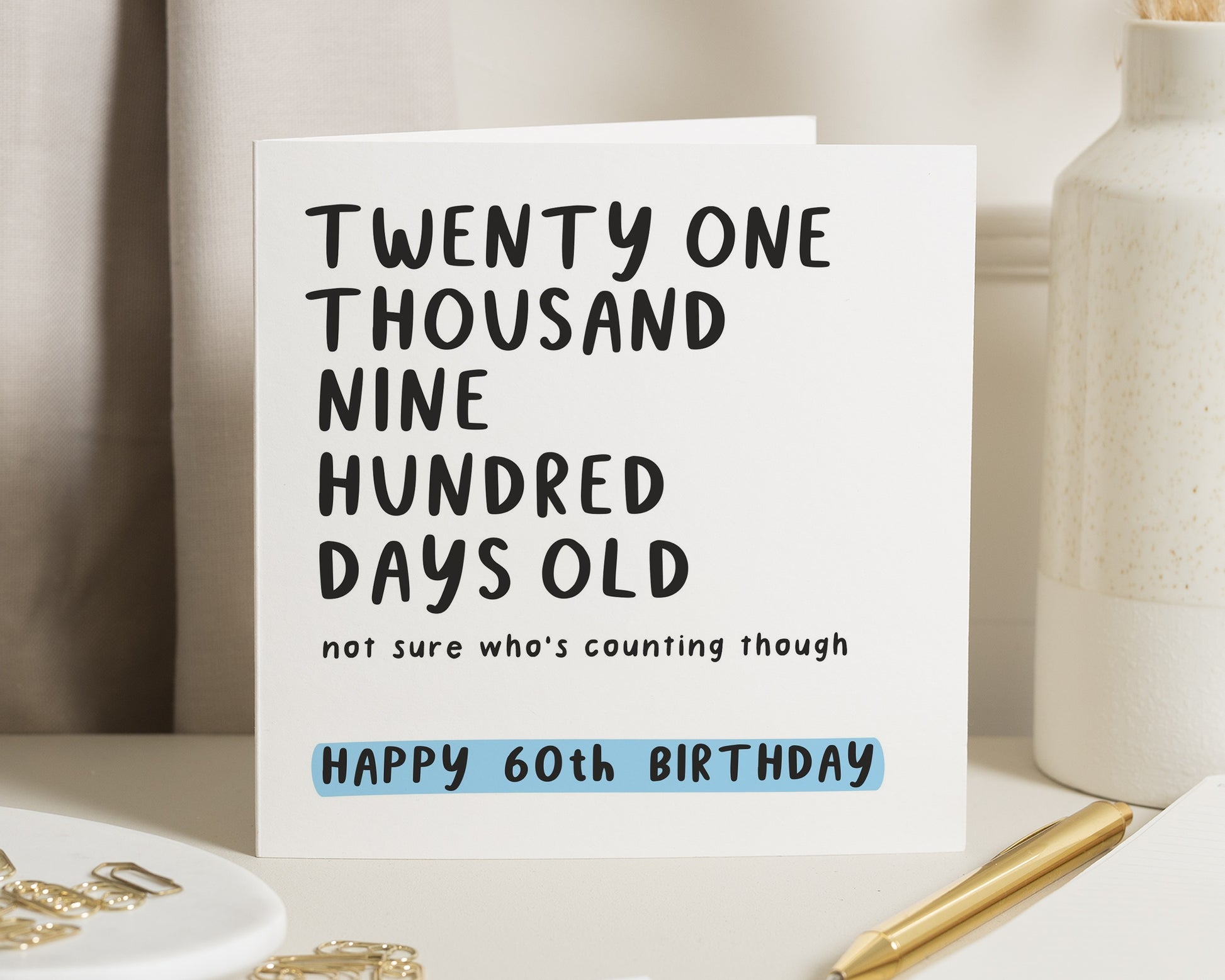60th Birthday Card, Funny Birthday Card for Him, 60th Birthday Card for Her, Milestone Birthday Card, Happy 60th Birthday Card