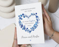 45th Sapphire Anniversary Card, Personalised Wedding Anniversary Card, Anniversary Card for Couple, 45 Year Anniversary Card, Floral Card