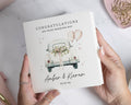 Wedding Card, Personalised Wedding Card, Congratulations Card, Wedding Day Card, Card for Couple, Car Wedding Card, Custom Names Card