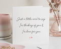 Thinking Of You Card, Just A Note Card, Empathy Card, Support Card, Card For Friend, Card For Her, Card For Him, Simple Greeting Card