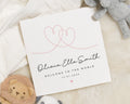 Personalised New Baby Card, Welcome To The World Card, Baby Girl Card, Custom Baby Card, Newborn Card, Baby Name Card, Heart Card
