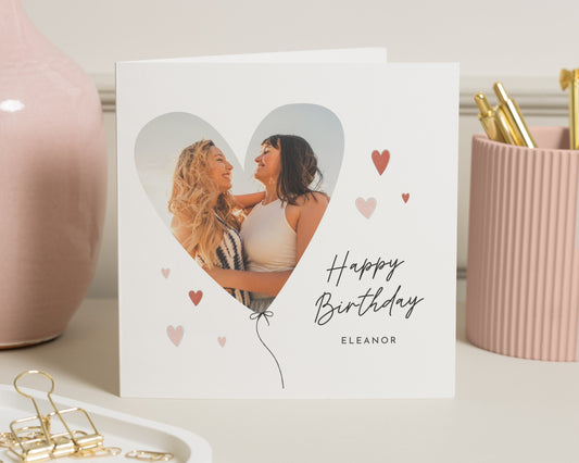 Personalised Photo Birthday Card, Birthday Card for Her, Friend Birthday Card, Best Friend Birthday Card, Girlfriend Birthday Card