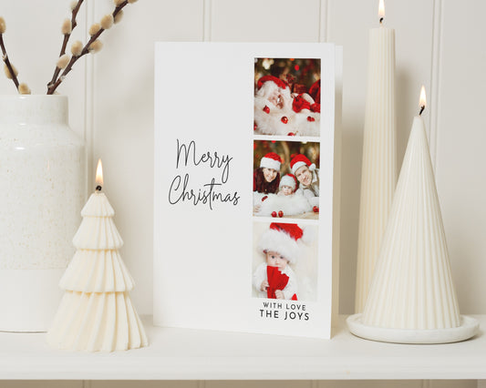 Personalised Photo Christmas Card, Merry Christmas Card, Family Photo Card, Pack of Christmas Cards, Custom Christmas Card