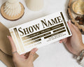 Personalised Theatre Ticket Gift Voucher, Gold Foil Show Gift, Custom Birthday Gift, Scratch To Reveal
