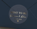 Mint To Be Wedding Sticker, Personalised Wedding Envelope Seal, Gold Foil Wedding Sticker, Custom Wedding Label, Engagement Sticker