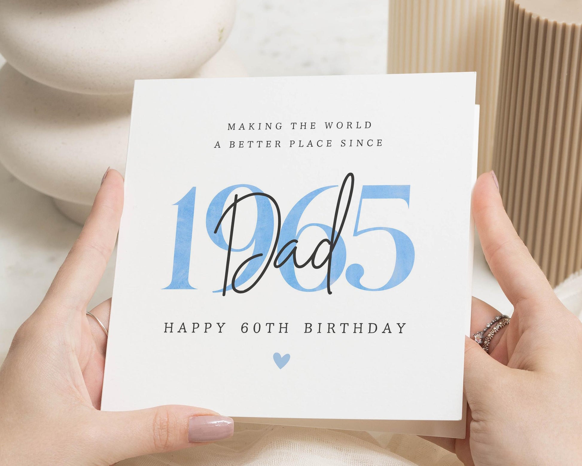 60th Birthday Card for Dad, Dad Birthday Card, 60th Birthday Card, Personalised Birthday Card for Him, 1965 Birthday Card