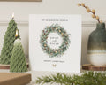 Christmas Card for Couple, Personalised Christmas Card, Merry Christmas Card, Wreath Christmas Card, Card for Husband and Wife