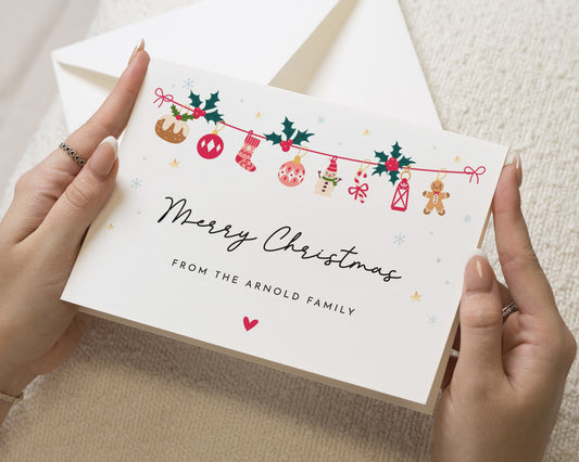 Personalised Christmas Cards, Pack of Christmas Cards, Family Christmas Cards, Pack of 10, 20, 50 or 100, Custom Christmas Card