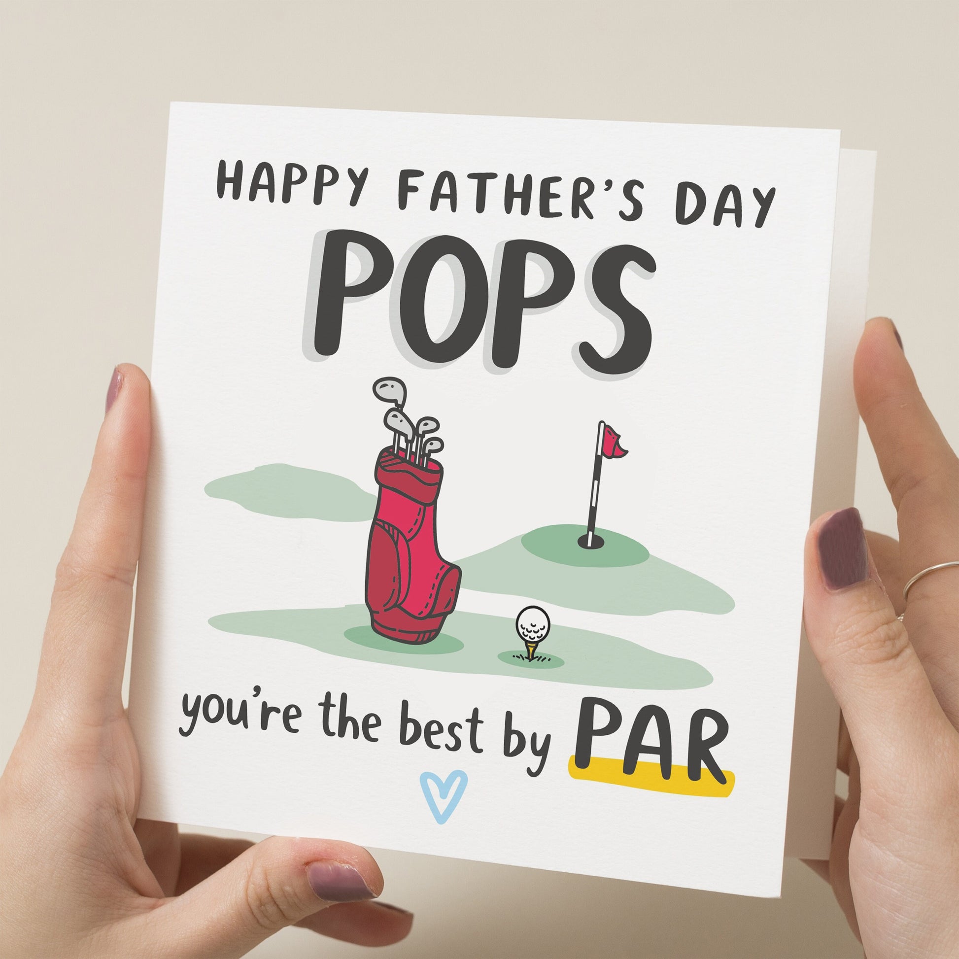 Golf Pun Fathers Day Card, Golf Lover Card, Fathers Day Gift For Pops, Best Pops Card, Joke Fathers Day Card, Funny Fathers Day Card To Pops