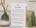 Christmas Card for Daughter, Daughter Christmas Cards, Xmas Card for Daughter, Poem Christmas Card, Christmas Card from Mum
