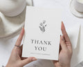 Personalised Wedding Thank You Cards, Wedding Thank You Cards, Floral Thank You Cards, Minimal Folded Thank You Cards, A6 or 5x7 Flat