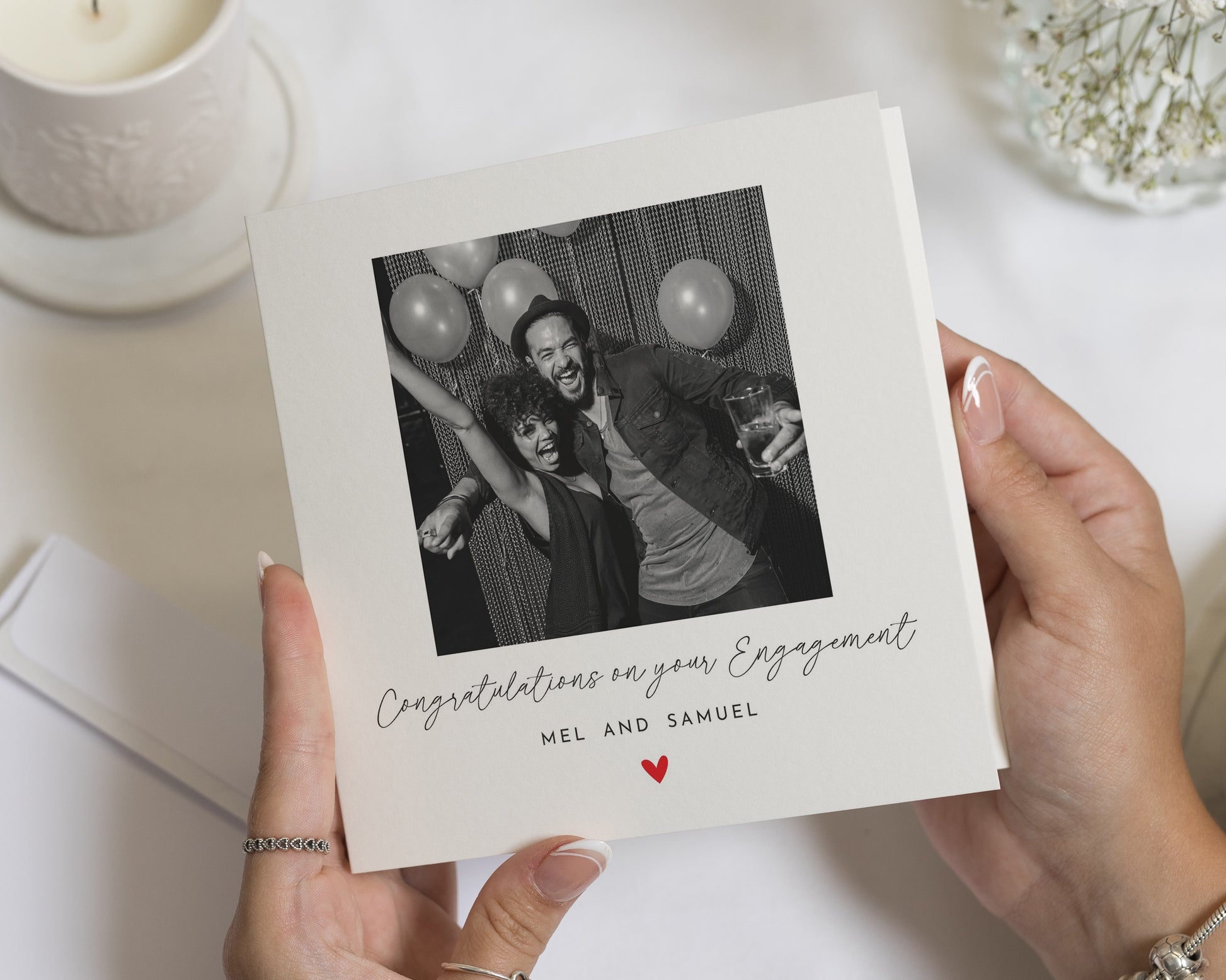Engagement Card, Personalised Photo Engagement Card, Congratulations on Your Engagement Card, Engagement Cards, Wedding Card for Couple