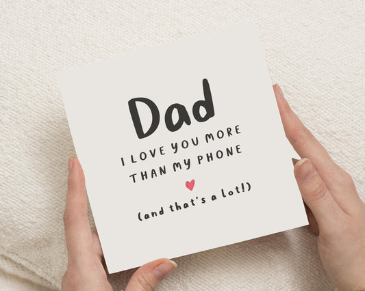 Birthday Card for Dad, Funny Dad Card, Fathers Day Card, I Love You Dad Card, Cute Card for Dad, Card from Daughter, Card from Son