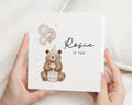 2nd Birthday Card for Girl, Personalised Bear Birthday Card, Birthday Card for Daughter, Cute Birthday Card, Second Birthday Card