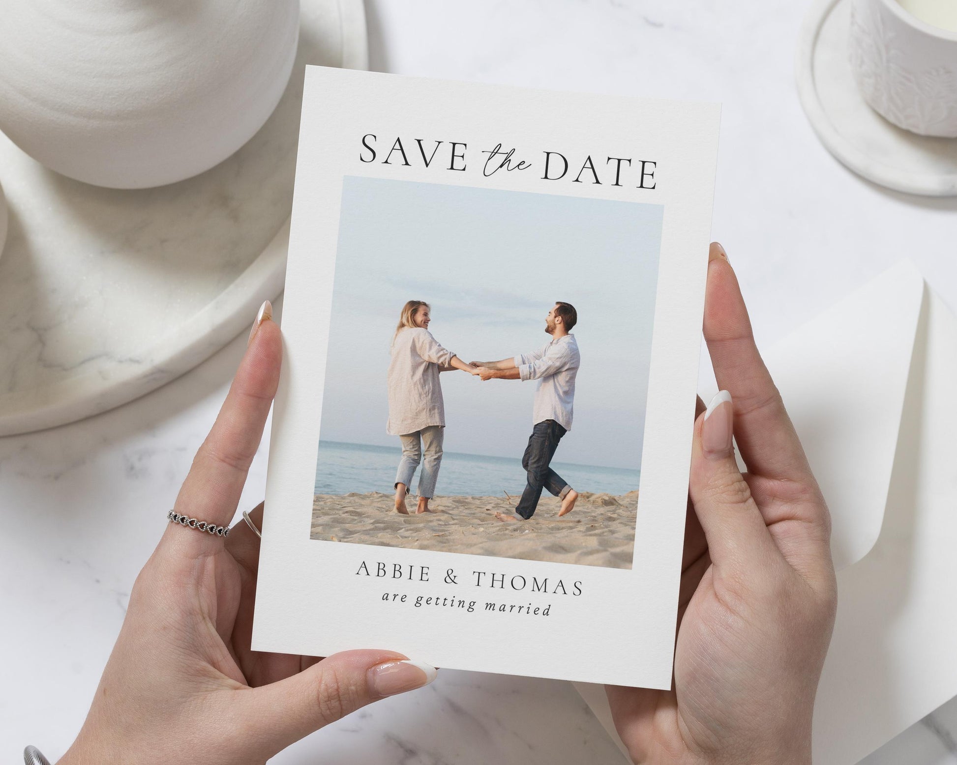 Personalised Save the Date Card, Photo Save the Date Card, Wedding Save the Date, Custom Save the Date, Simple Save the Date Card