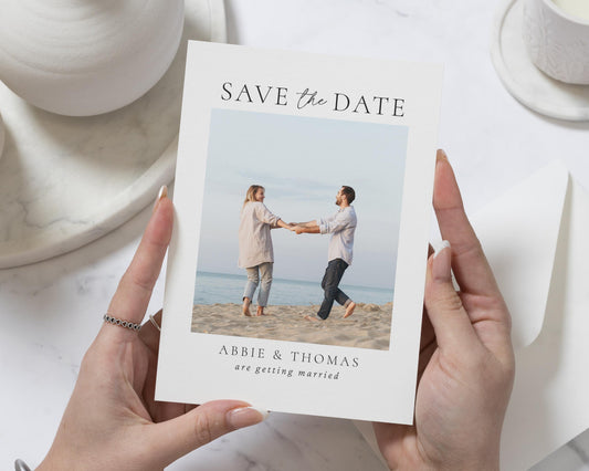 Personalised Save the Date Card, Photo Save the Date Card, Wedding Save the Date, Custom Save the Date, Simple Save the Date Card