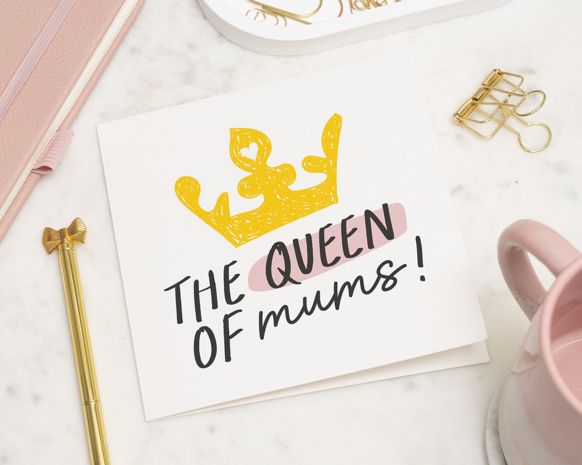 Birthday Card for Mum, Queen of Mums Card, Mothers Day Card, Birthday Card for Her, Funny Mum Card, Personalised Card for Mum