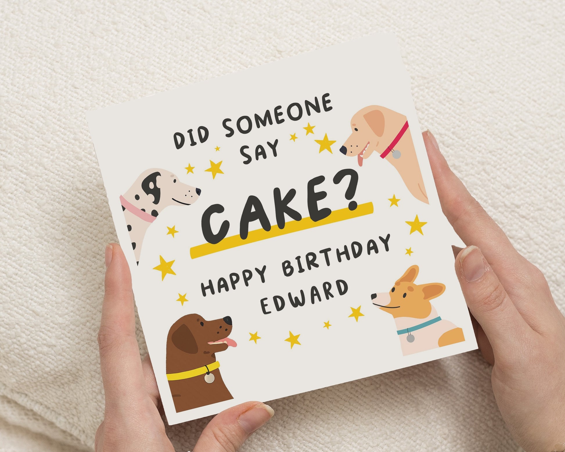 Birthday Card for Dog Lover, Personalised Dog Birthday Card, Birthday Card for Him, Birthday Card for Her, Cute Animal Card