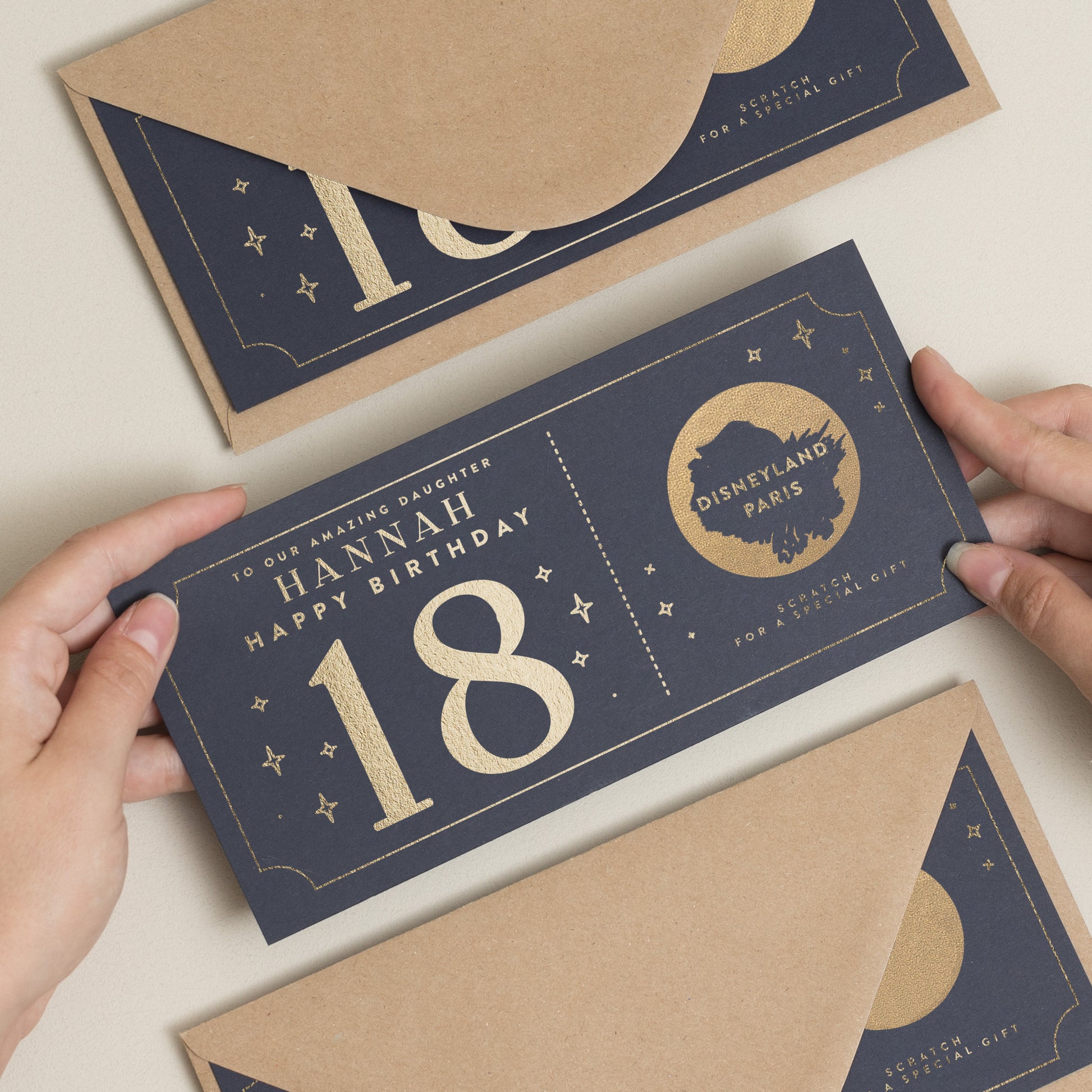 18th Birthday Gift Voucher, 18th Birthday Card, Gold Foil Scratch Card Gift Voucher, Scratch Card, Birthday Surprise Voucher, Gift Ticket