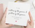 Wedding Card for Mother of the Groom, Father of the Groom, On Our Wedding Day Card, Personalised Wedding Card, Thank You Card