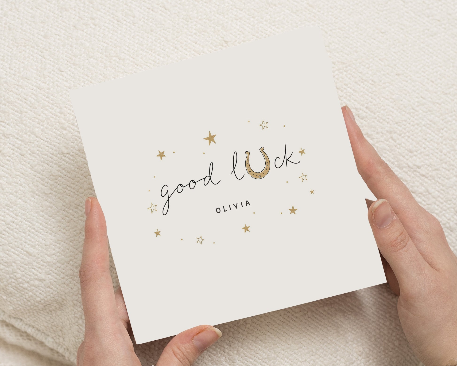 Good Luck Card, Personalised Good Luck Card, Good Luck Card for Her, New Job Card, Exam Card, Driving Test Card, Horseshoe Card