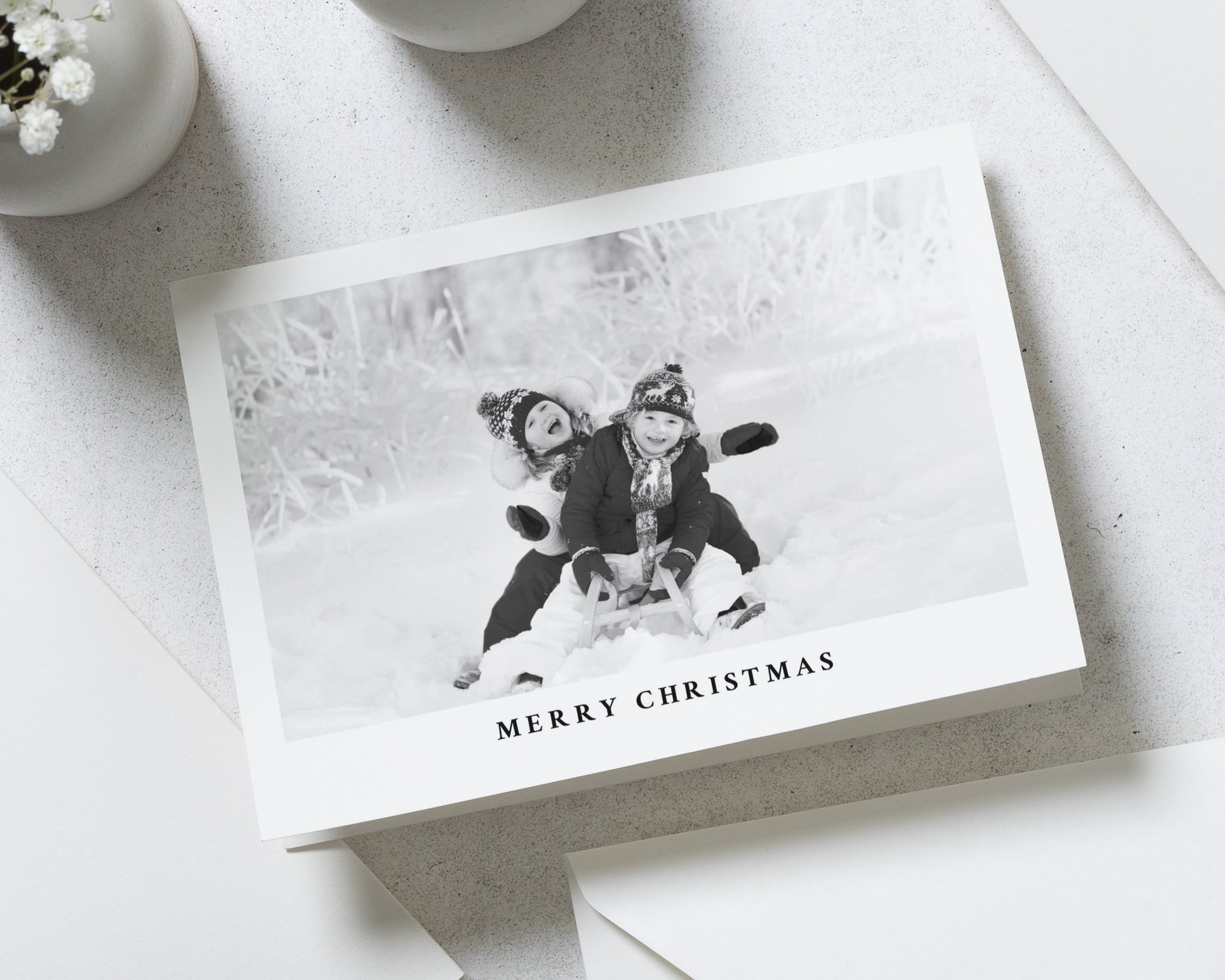 Personalised Photo Christmas Card, Merry Christmas Card, Pack of Christmas Cards, Pack of 10, 20, 50 or 100, Folded Card