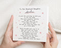 Personalised 1st Birthday Card for Daughter, First Birthday Card for Girl, Daughter Birthday Card, Cute Poem Birthday Card, Baby Girl Card