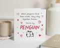 Penguin Card, Romantic Card for Partner, Anniversary Card, Cute Card for Boyfriend, Girlfriend, Husband, Wife, Valentines Day Card