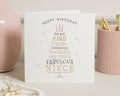 Birthday Card for Niece, Fabulous Niece Birthday Card, Birthday Card for Her, Personalised Niece Birthday Card, Cute Birthday Card