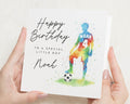 Birthday Card for Boy, Personalised Football Birthday Card, Birthday Card for Son, 4th Birthday Card, Special Little Boy Birthday Card