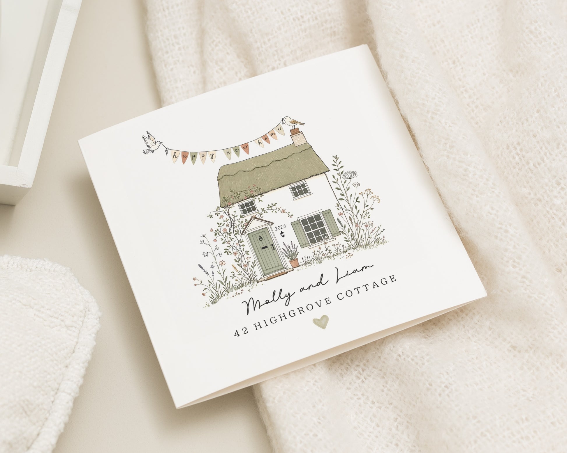Personalised New Home Card, Moving House Card, Housewarming Card, New House Card for Couple, First Home Card, Cottage New Home Card