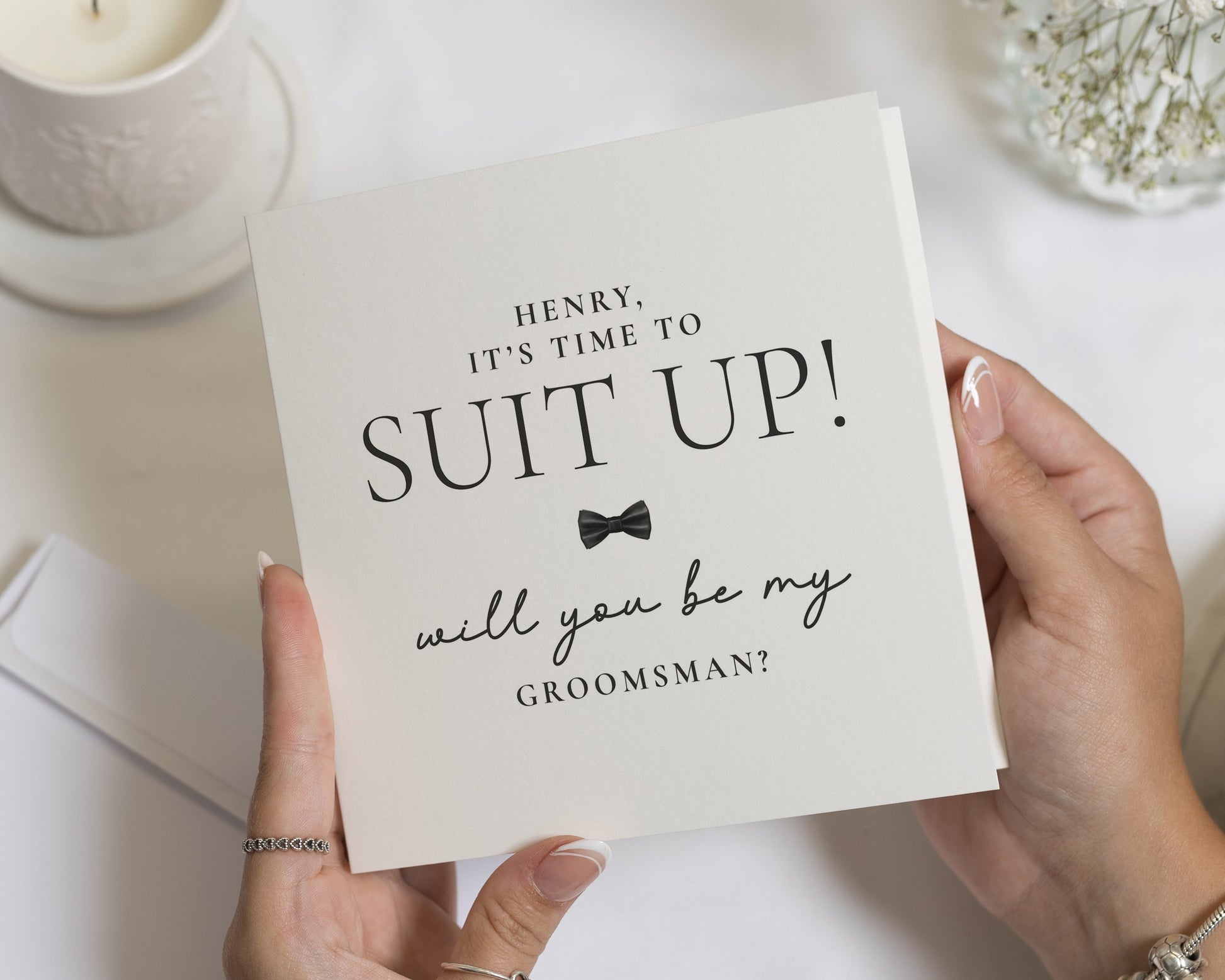 Will You Be My Groomsman Card, Suit Up Groomsman Proposal Card, Wedding Party Card, Personalised Groomsman Card, Best Man Proposal