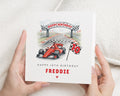 10th Birthday Card for Son, Racing Car Birthday Card, Personalised Card for Boy, Grandson Birthday Card