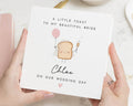 Wedding Card for Bride, Bride Wedding Day Card, Personalised Wedding Card, Card for Wife on Wedding Day, Cute Wedding Card for Her