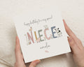 Birthday Card for Niece, Personalised Niece Birthday Card, Farm Animal Birthday Card, Cute Birthday Card for Girl, Kids Birthday Card