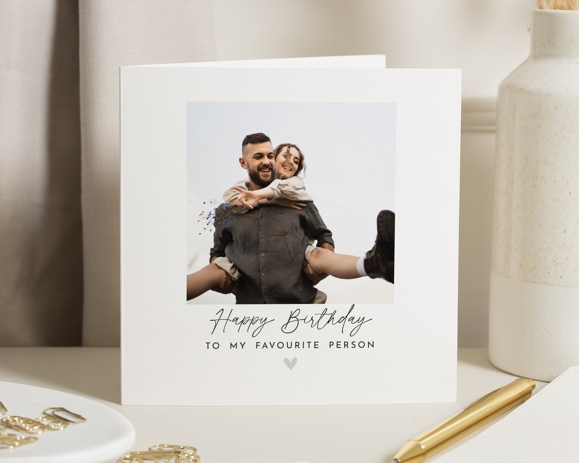 Personalised Photo Birthday Card, Birthday Card for Favourite Person, Birthday Card for Partner, Birthday Card for Friend, Photo Card