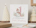 Granddaughter First Christmas Card, 1st Christmas Card for Granddaughter, Personalised Christmas Card, Cute Snowman Christmas Card